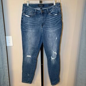 Judy Blue Relaxed Fit Jeans Distressed Dark Wash‎ Style JB8271 Size 32